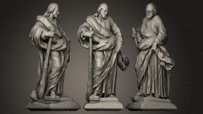 Статуи античные и исторические (Иуда Фаддус, STKA_0345) 3D модель для ЧПУ станка